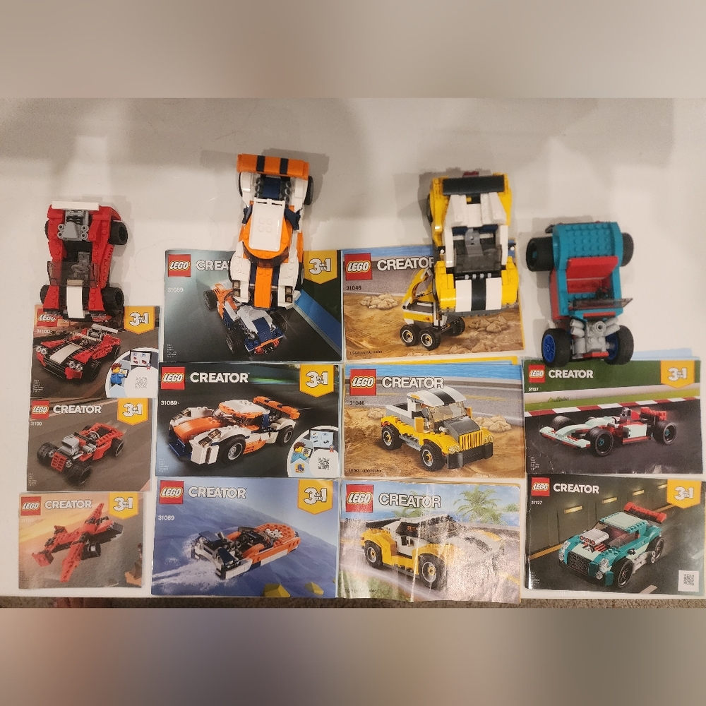 lego creator 31100/31089/31046/31127 . One missing manual from 31127, and few pi